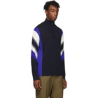 Joseph Navy Zip Neck Milano Sportswear Sweater