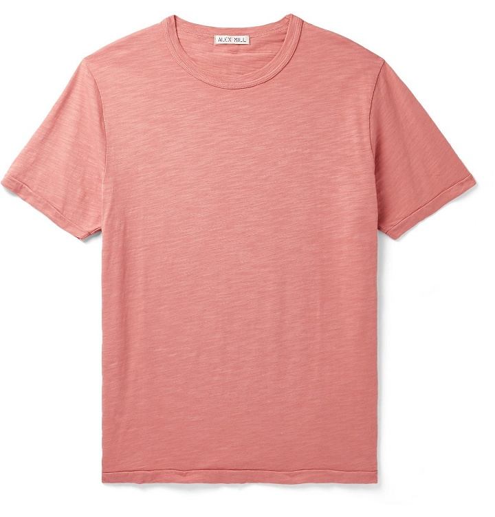 Photo: Alex Mill - Standard Slim-Fit Slub Mélange Cotton-Jersey T-Shirt - Red