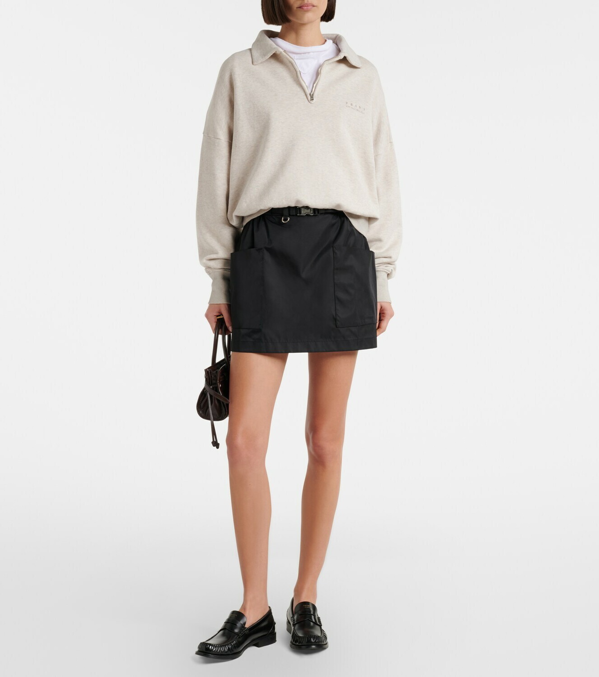 Prada Re-Nylon belted miniskirt