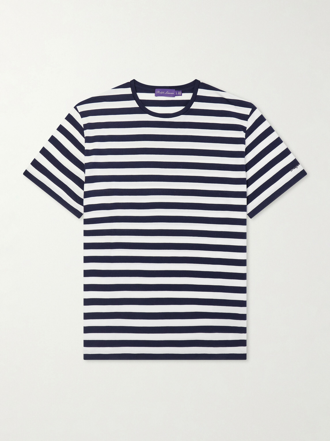 Ralph Lauren Purple label - Striped Cotton T-Shirt - Blue