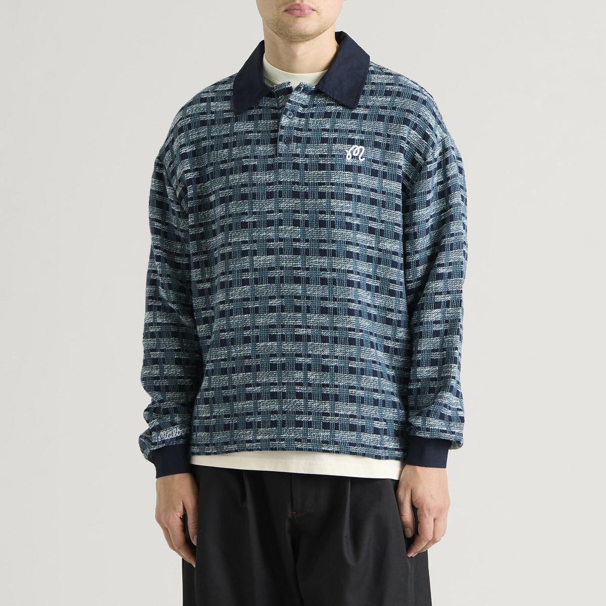 Malbon Men's Wabi Polo in Navy