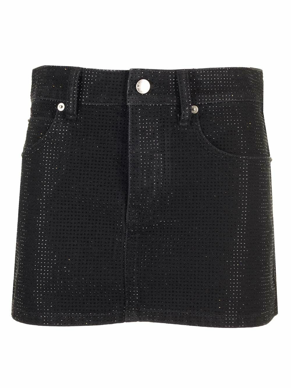 スカート ALEXANDER WANG BLACK STRETCH CUPRO BLEND SKIRT Alexander Wang Black stretch cupro blend skirt