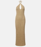 Staud Isola crochet embellished cotton beach dress