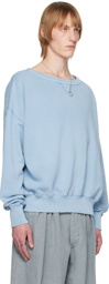 Maison Margiela Blue Dropped Shoulder Sweatshirt