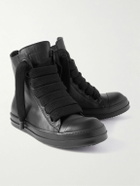 Rick Owens - Leather High-Top Sneakers - Black