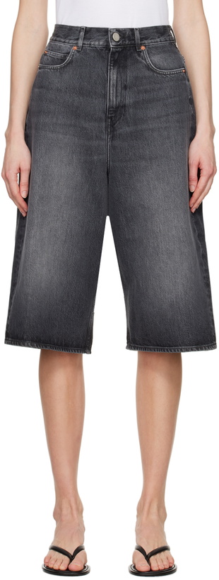 Photo: Teurn Studios Black Baggy Denim Shorts