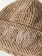 LOEWE - Logo-Embroidered Ribbed Wool Beanie