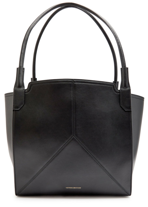 Photo: Victoria Beckham Victoria Small Panelled Leather Tote - Black - One Size