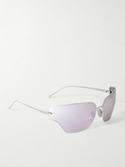 LOEWE - Wraparound Silver-Tone Sunglasses
