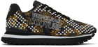 Versace Jeans Couture Black Signature Print Impulse Sneakers