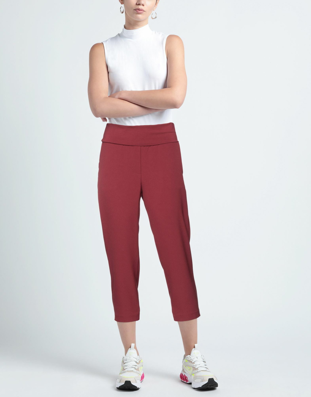 Manila Grace Womens Pants Garnet