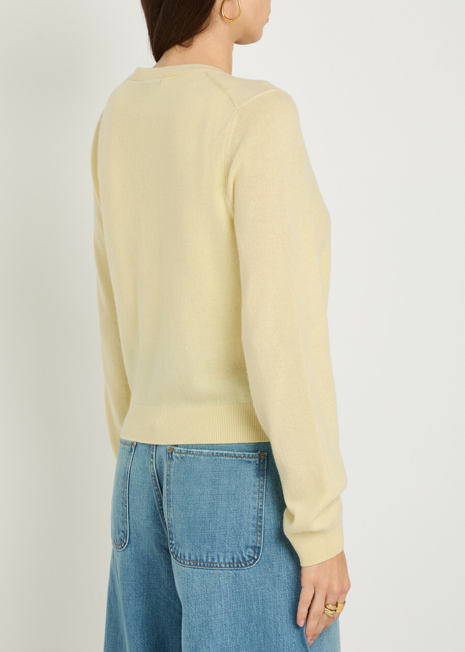 Paige Brioche Cashmere Cardigan Yellow