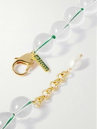 éliou - Fez Gold-Plated Crystal Quartz Beaded Necklace