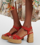 Christian Louboutin Calakala suede espadrille sandals