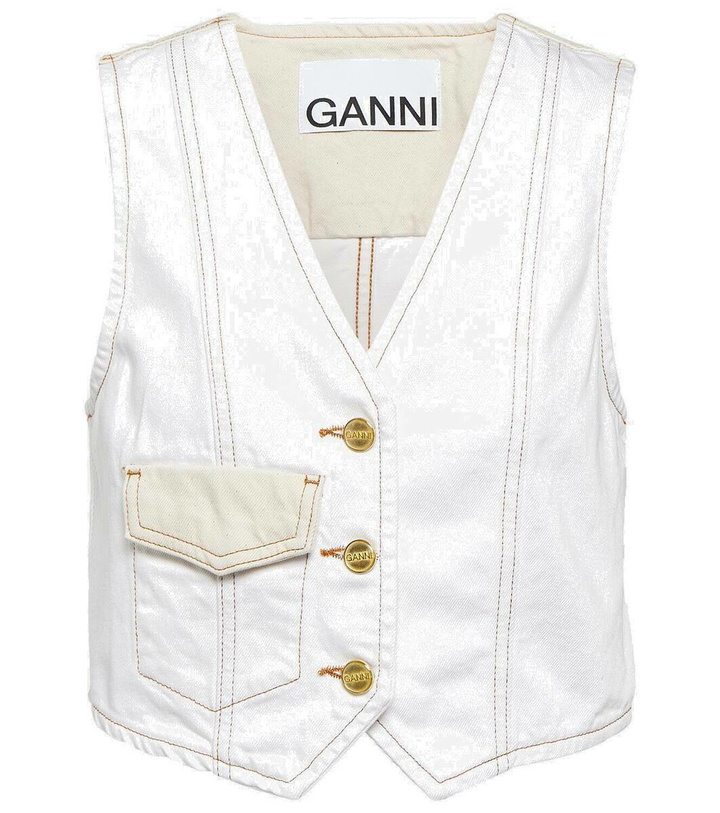 Photo: Ganni Cropped denim vest