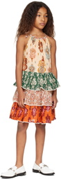 ZIMMERMANN Kids Multicolor Wylie Halter Tiered Dress
