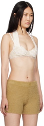 Jacquemus Beige & White Le Papier 'Le Haut Cuscinu' Bra