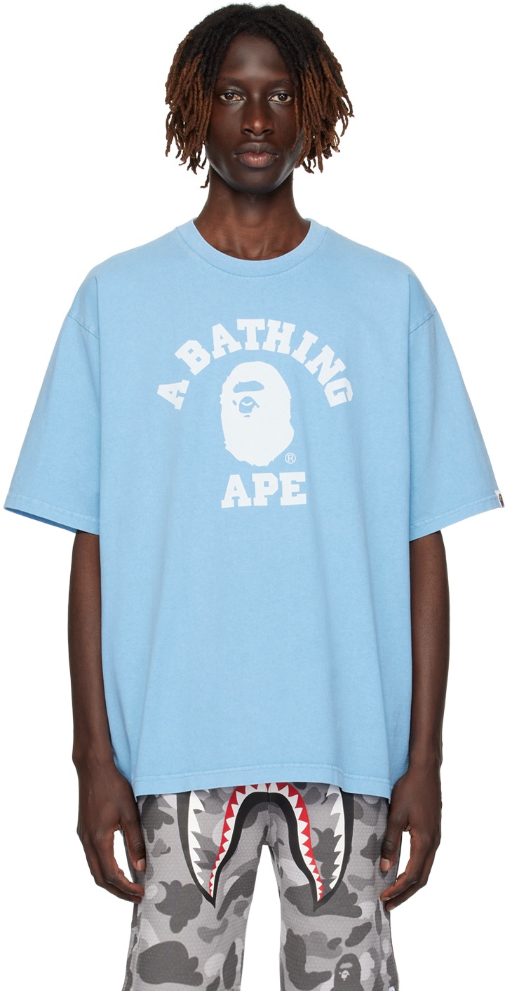 Photo: BAPE Blue 'A Bathing Ape' T-Shirt