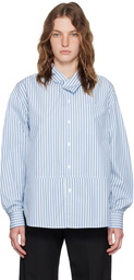 Meryll Rogge Blue Striped Shirt