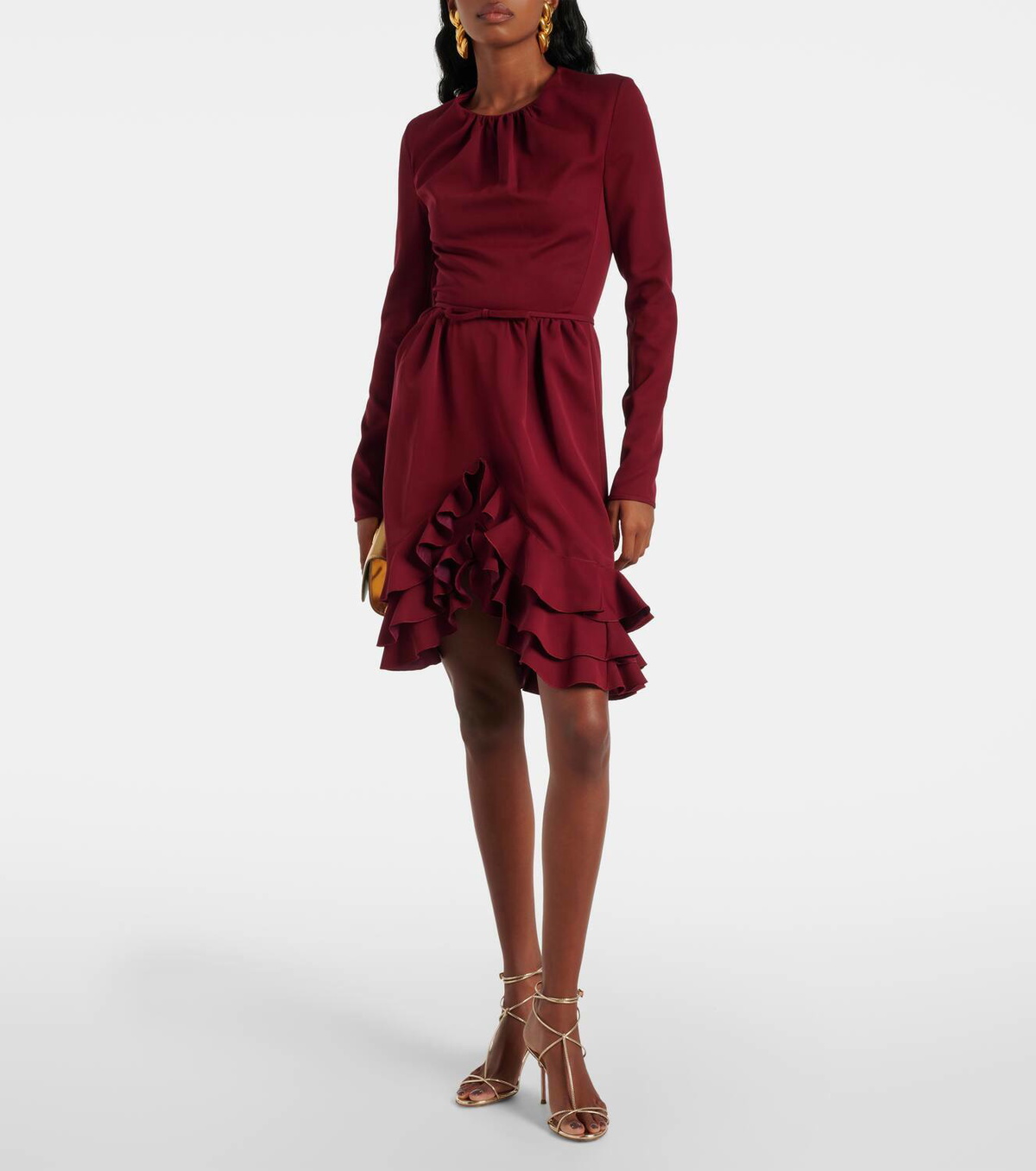 Giambattista Valli Ruffled silk crêpe minidress