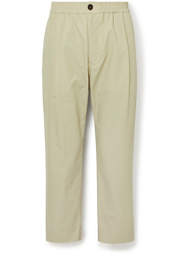 Photo: Studio Nicholson - Tapered Pleated Cotton-Blend Trousers - Neutrals