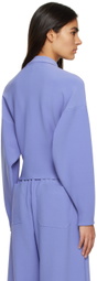 Birrot Blue Cropped Cardigan