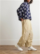 Merely Made - Straight-Leg Panelled Cotton and Hemp-Blend Canvas Trousers - Neutrals