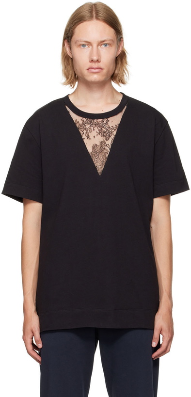 Photo: Alexander McQueen Black Cotton T-Shirt