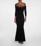 Norma Kamali Off-shoulder fishtail gown