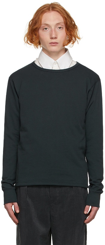 Photo: Lemaire Navy Terry Long Sleeve T-Shirt