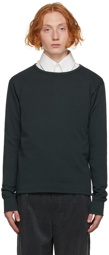Lemaire Navy Terry Long Sleeve T-Shirt