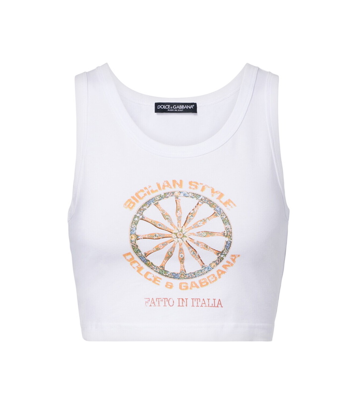 Photo: Dolce&Gabbana Caretto cotton-blend crop top