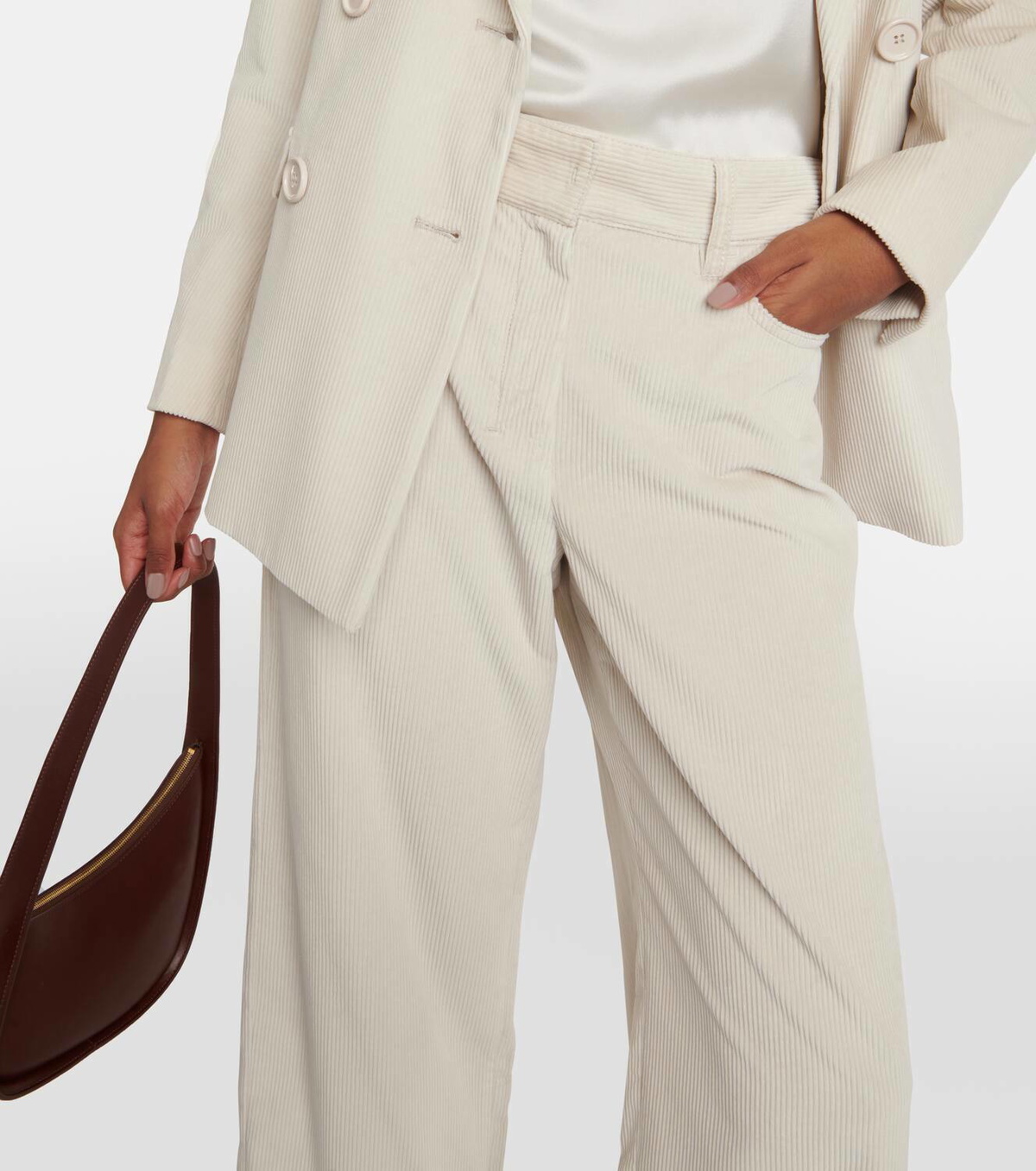 'S Max Mara Helier velvet wide-leg pants