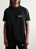 FEAR OF GOD ESSENTIALS - Logo-Appliquéd Cotton-Jersey T-Shirt - Black