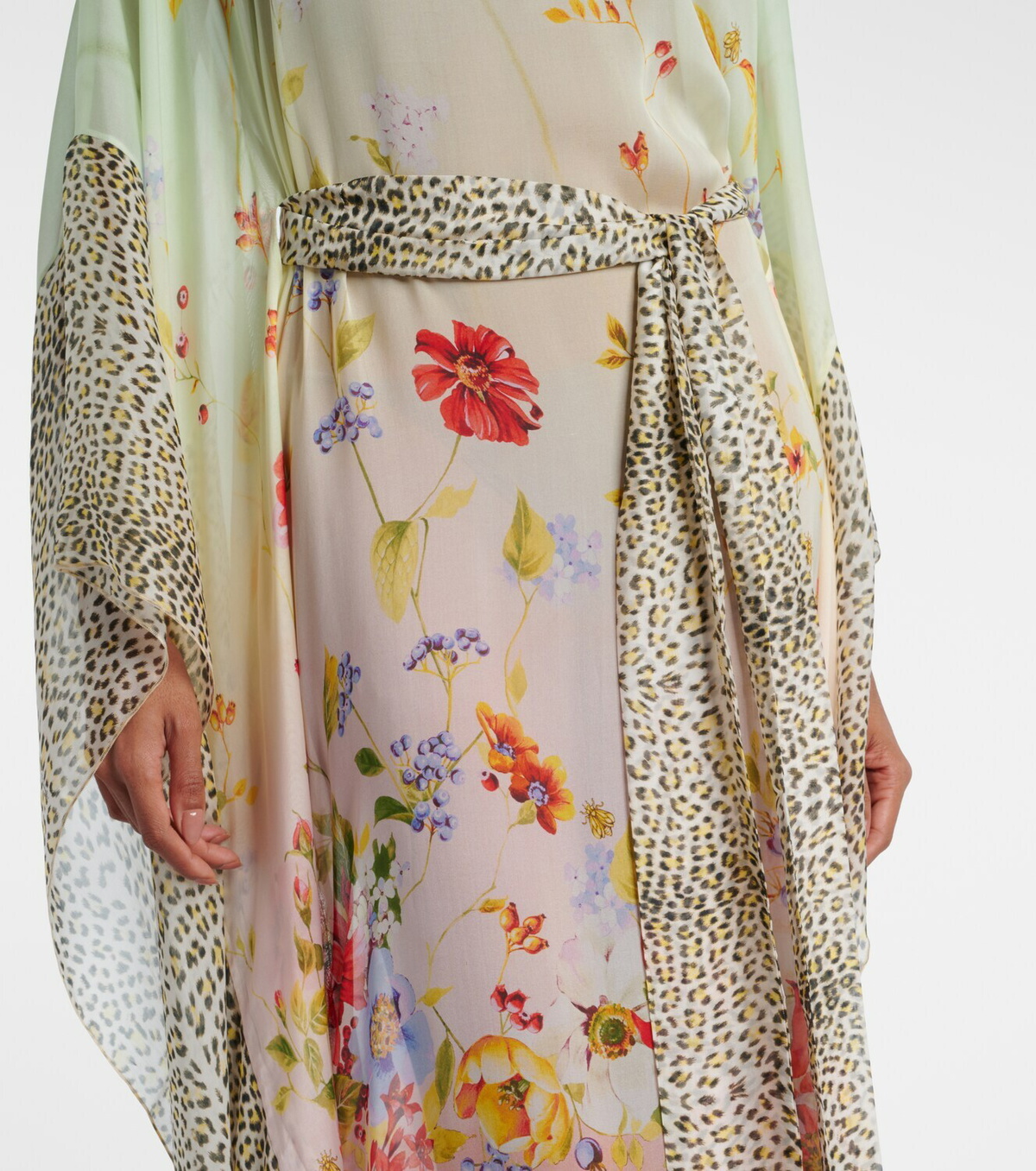 Roberto Cavalli Printed silk kaftan