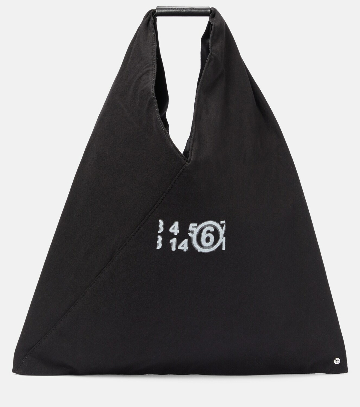 Japanese Logo Jersey Tote Bag in Black - MM 6 Maison Margiela