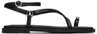 rag & bone Black Geo Toe Ring Sandals