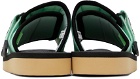 Suicoke Green & Black KAW-Cab Sandals