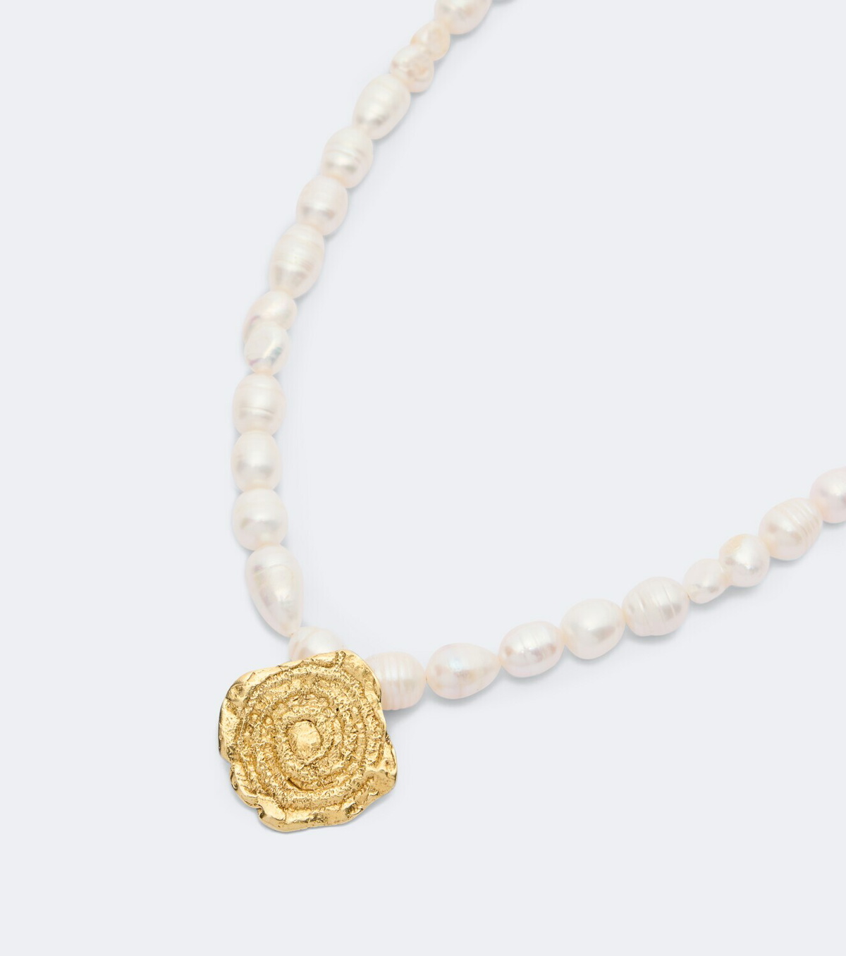 Ysso Daphne pearl 24kt gold-plated necklace