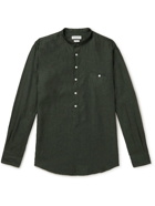 Richard James - Grandad-Collar Linen Shirt - Green