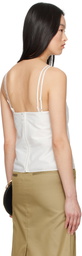 SHUSHU/TONG White Bow Tie Sling Top