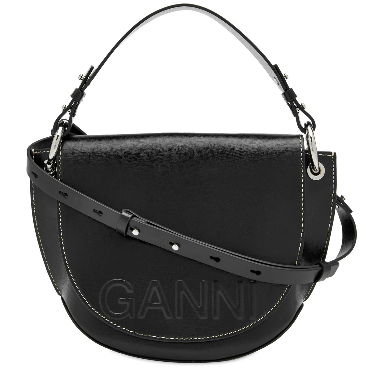 GANNI Women's Banner Saddle in Black GANNI