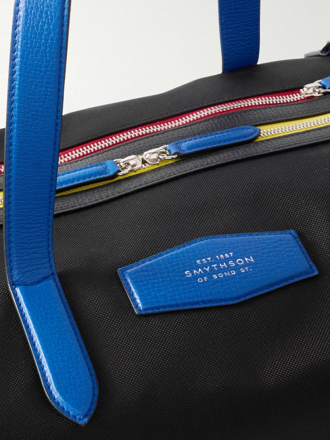 SMYTHSON - Norton Full-Grain Leather-Trimmed Nylon Weekend Bag