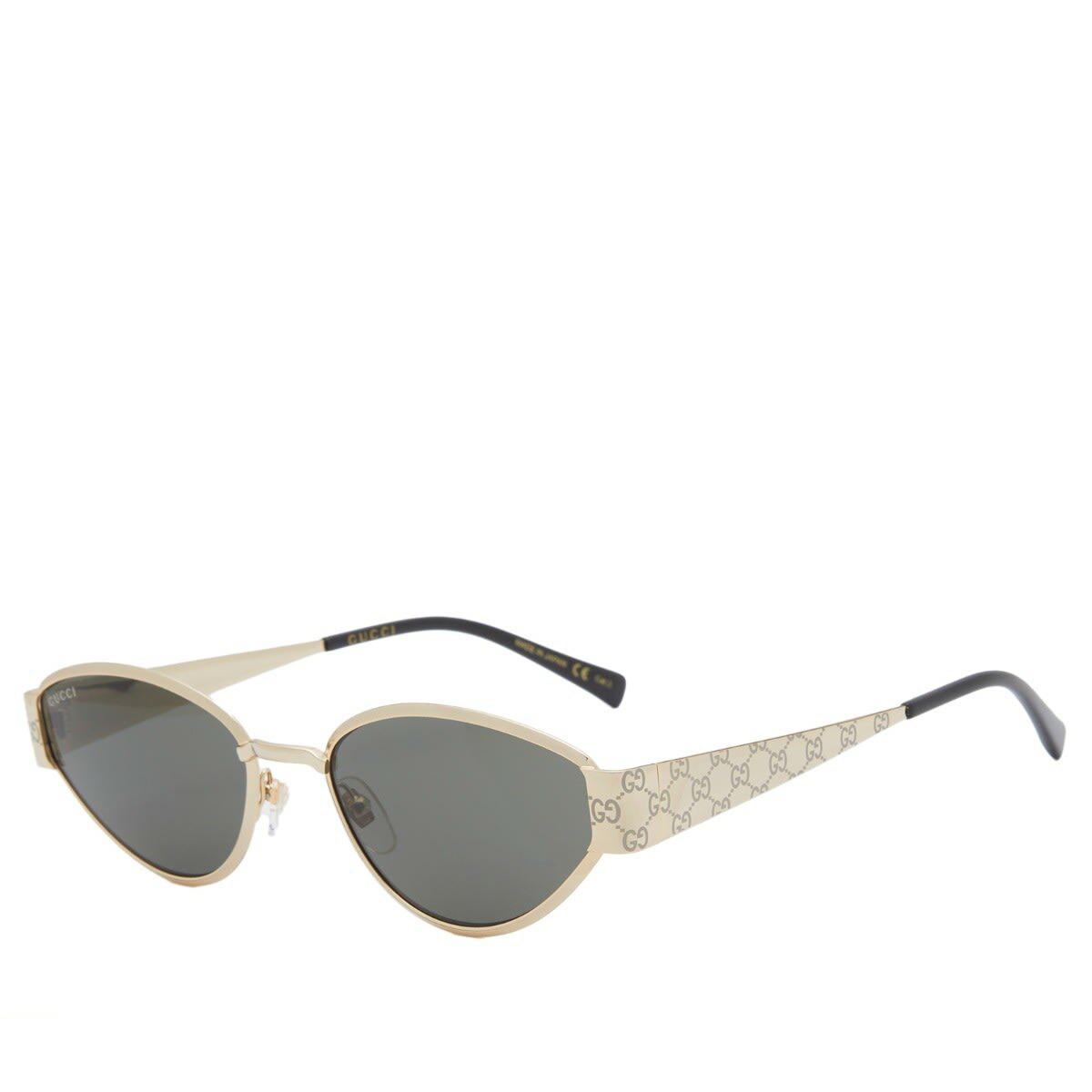 サングラス GUCCI Gucci - GG1853S - 001 gold gold grey Gucci GG1853S 001 Geometric Sunglasses Gold - eye-oo.com