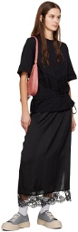 MSGM Black Paneled Maxi Dress