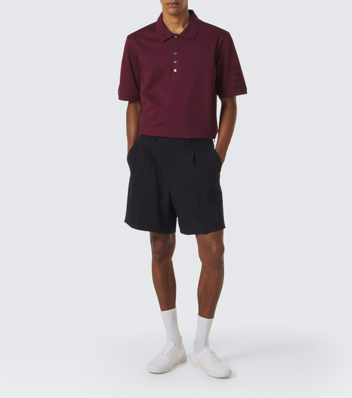 Thom Browne 4-Bar cotton polo shirt