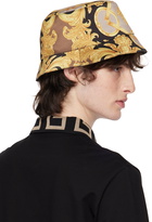 Versace Black & Gold Heritage Print Bucket Hat