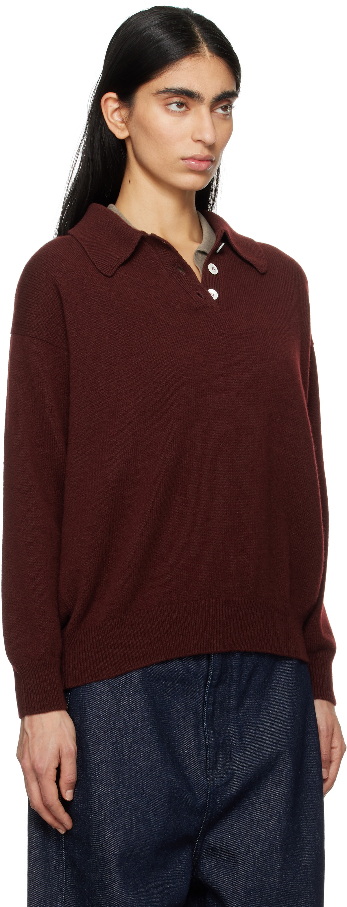 &Daughter Burgundy Edith Polo