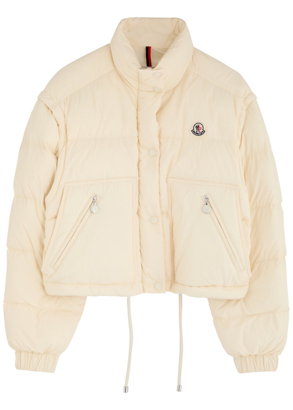 Photo: Moncler Selle Quilted Nylon Jacket Cream