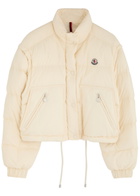 Moncler Selle Quilted Nylon Jacket Cream